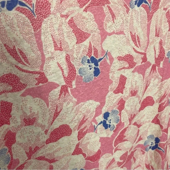 Ted Baker Kashaa Linen/Cotton Blend Floral Padded Cap Sleeve Top - Picture 3 of 6